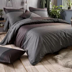 Linnea Taie de traversin 240x43 cm satin de coton ENZO noir