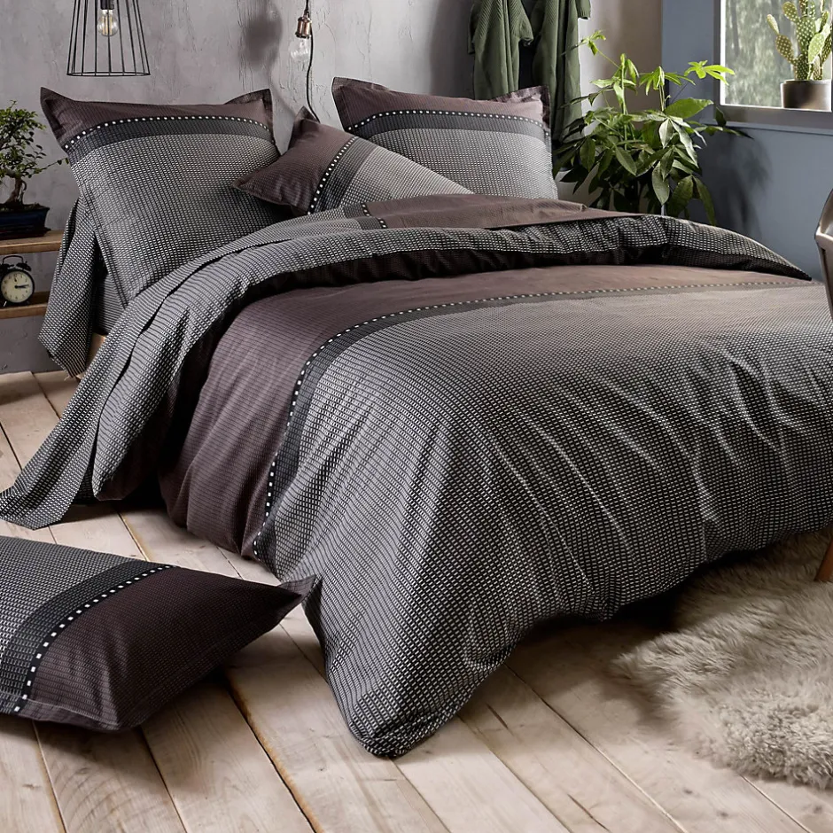 Linnea Taie de traversin 240x43 cm satin de coton ENZO noir