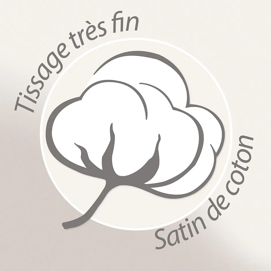 Linnea Taie de traversin 240x43 cm satin de coton ENZO noir