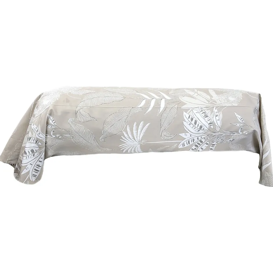 Linnea Taie de traversin 240x43 cm satin de coton CAYENNE beige ficelle