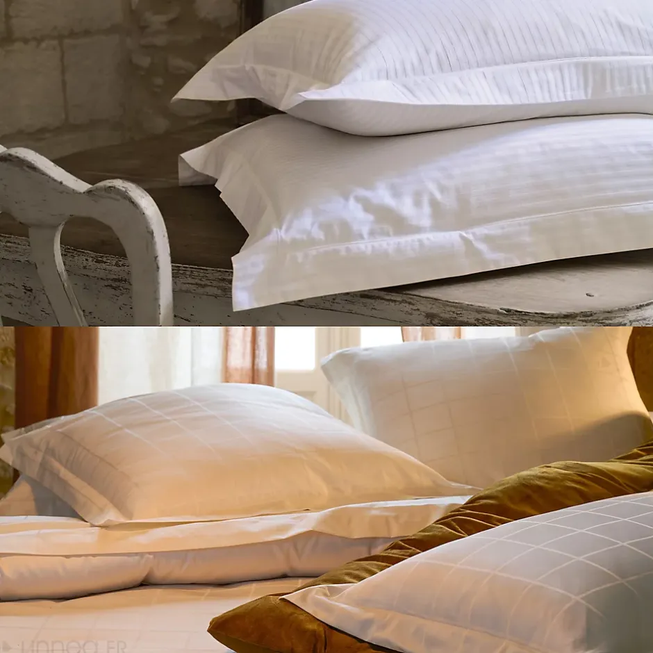 Linnea Taie de traversin 43x190 cm satin CONCERTO blanc Neige Best