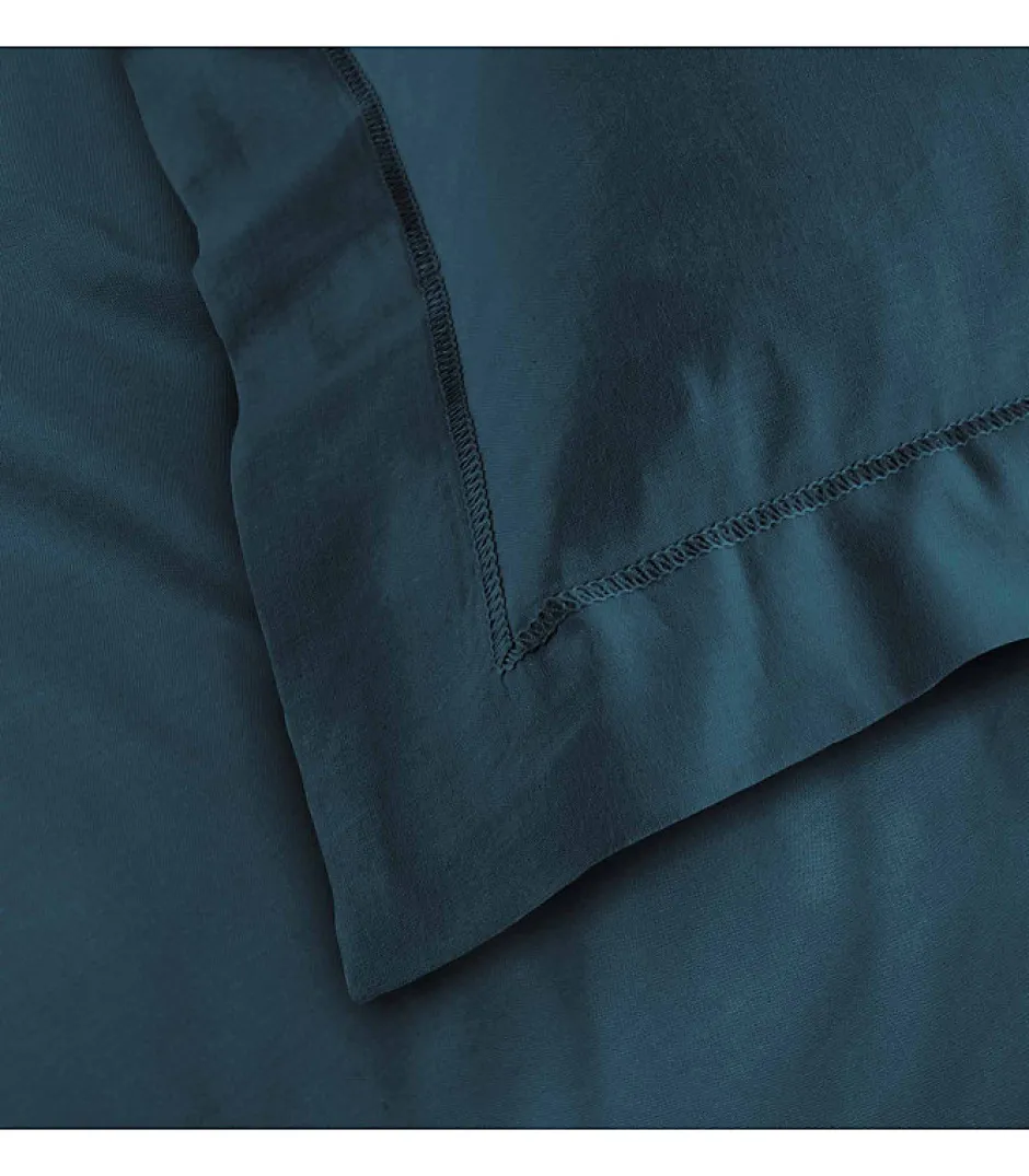 Douceur D'Intérieur Taie d'oreiller 57 fils bleu nuit 63x63cm - 63x63cm - Bleu pétrole