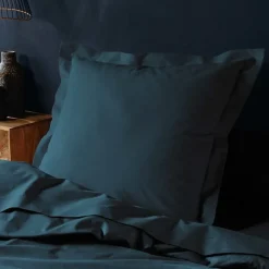 Douceur D'Intérieur Taie d'oreiller 57 fils bleu nuit 63x63cm - 63x63cm - Bleu pétrole