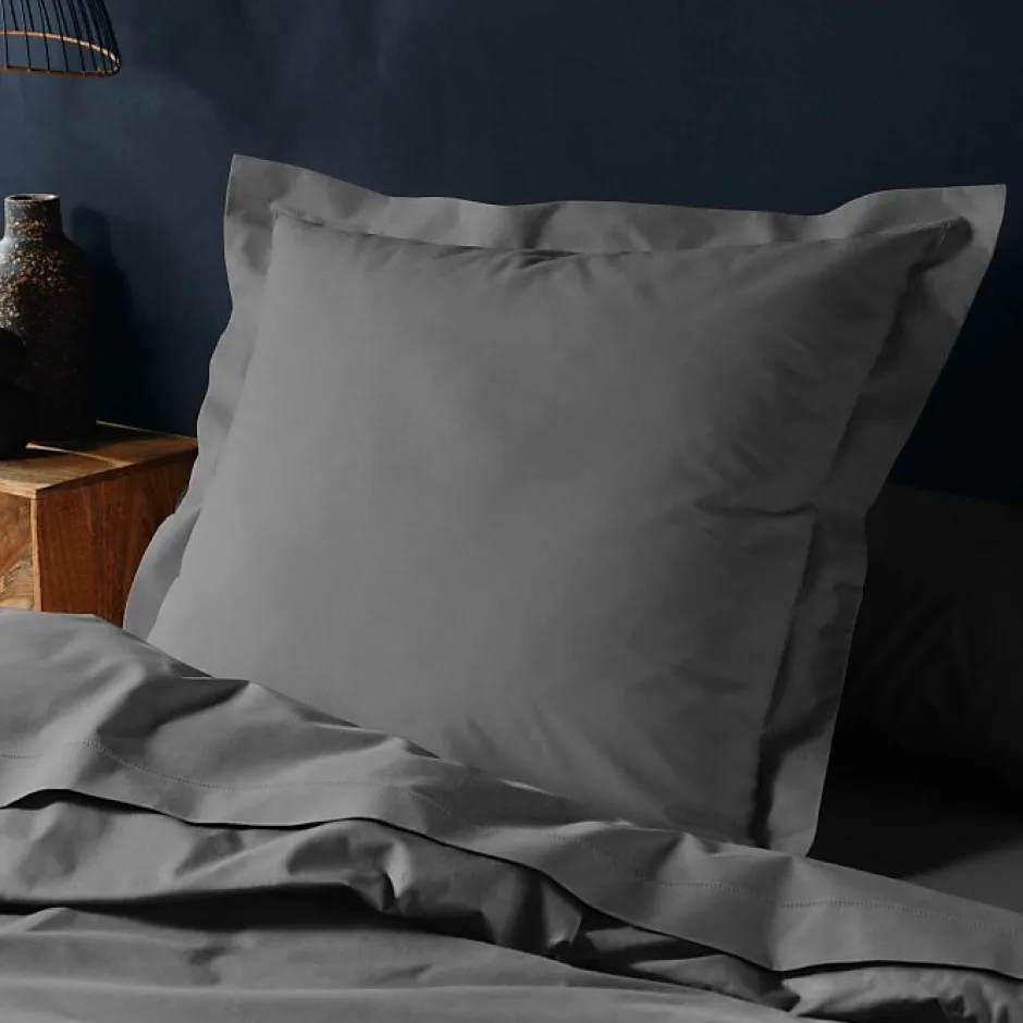 Douceur D'Intérieur Taie d'oreiller 57 fils gris 63x63cm - 63x63cm - Gris Hot