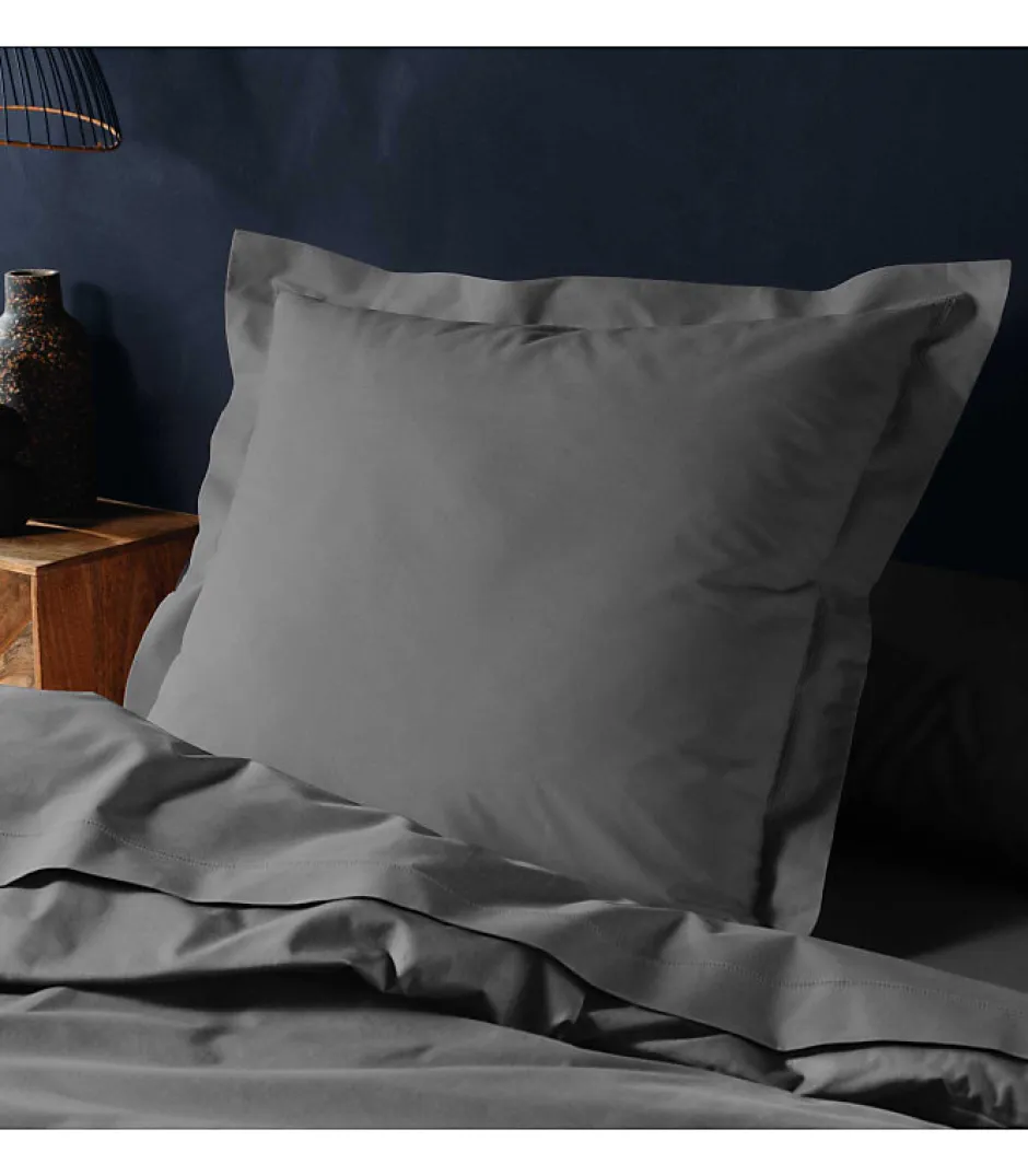 Douceur D'Intérieur Taie d'oreiller 57 fils gris 63x63cm - 63x63cm - Gris Hot