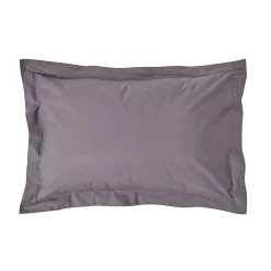 Homescapes Taie d'oreiller à  volants gris foncé 100% coton égyptien 200 fils, 50x75 cm - Clearance