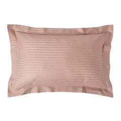 Homescapes Taie d'oreiller à  volants taupe satin rayé en coton égyptien 330 fils, 50x75 cm - Best