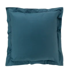 Douceur D'Intérieur Taie d'oreiller 63 x 63 cm en percale uni 78 fils Bleu New