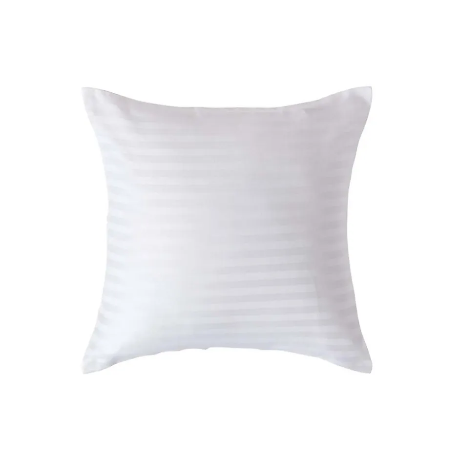 Homescapes Taie d'oreiller blanc satin rayé en coton égyptien 330 fils, 40x40 cm - Discount