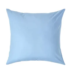 Homescapes Taie d'oreiller bleu 100% coton égyptien 200 fils, 60x60 cm -