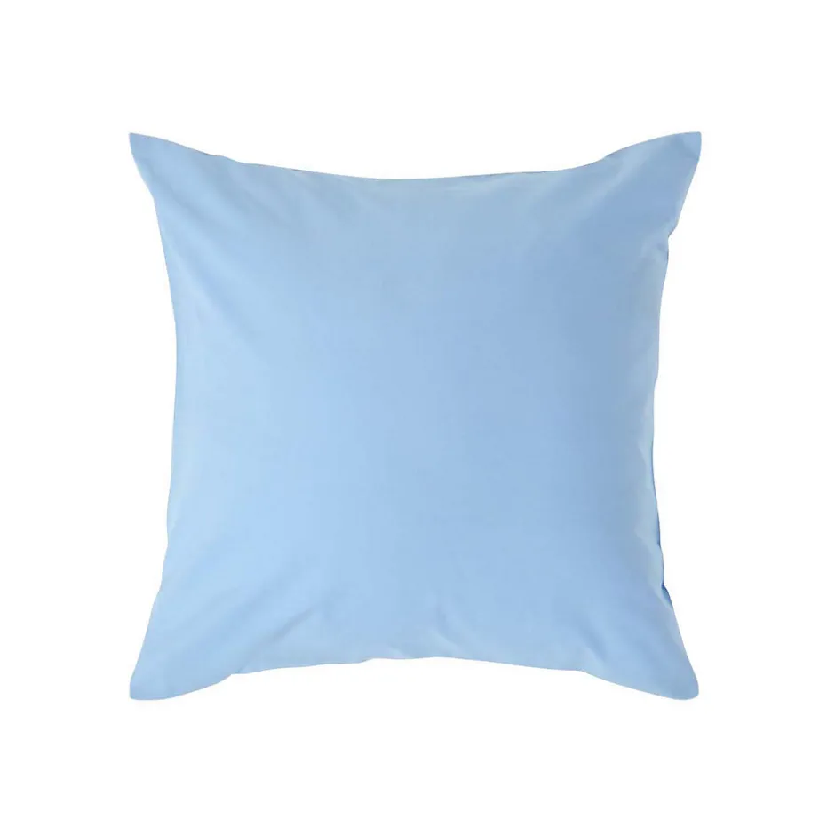 Homescapes Taie d'oreiller bleu 100% coton égyptien 200 fils, 40x40 cm -