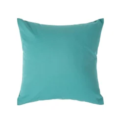 Homescapes Taie d'oreiller bleu canard 100% coton égyptien 200 fils, 40x40 cm -