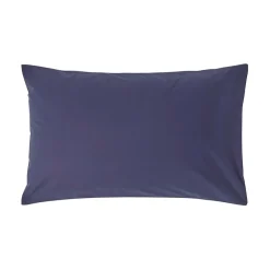 Homescapes Taie d'oreiller bleu marine 100% coton égyptien 200 fils, 50x75 cm - New