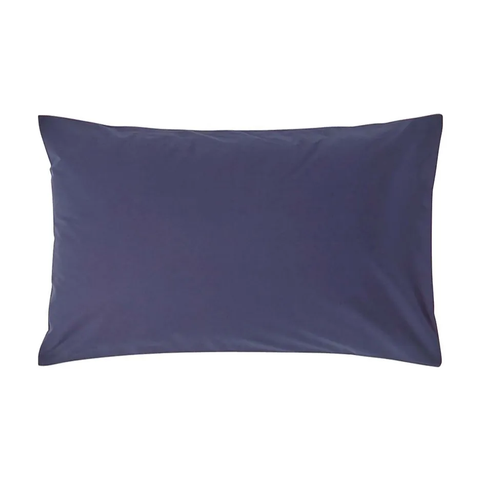 Homescapes Taie d'oreiller bleu marine 100% coton égyptien 200 fils, 50x75 cm - New
