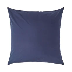 Homescapes Taie d'oreiller bleu marine 100% coton égyptien 200 fils, 60x60 cm -