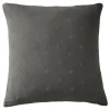 L'Effet Papillon Taie d'oreiller Brodée Déco "Gaïa Boho" 60 x 60 cm & 50 x 70 cm "Gaze de Coton" - Gaïa Boho Granit - 60 x 60 cm