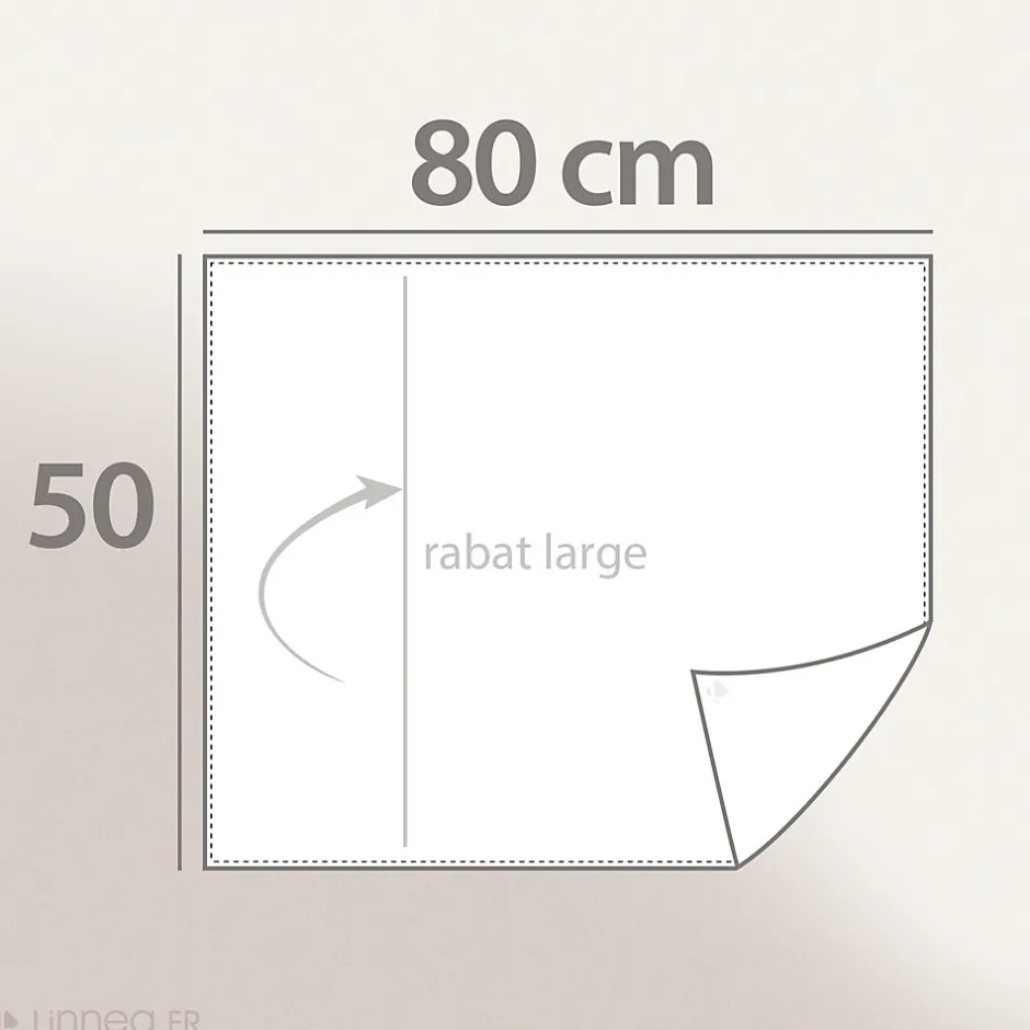Linnea Taie d'oreiller brodée 50x80 cm en percale de coton PASSE MONTAGNE bleu givré