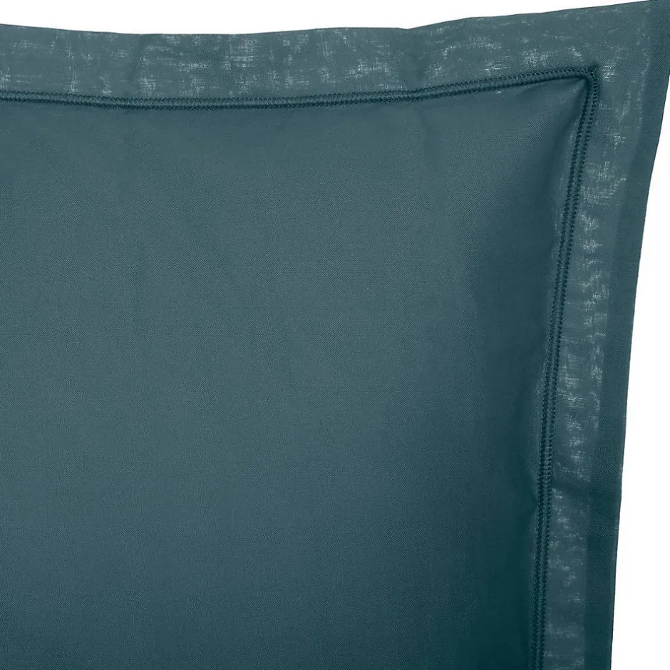 Atmosphera Créateur D'Intérieur Taie d'oreiller Carina coton 50x70cm bleu orage - Atmosphera