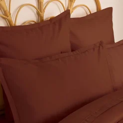 Atmosphera Créateur D'Intérieur Taie d'oreiller Carina coton 50x70cm rose terracotta - Atmosphera Hot