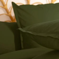 Atmosphera Créateur D'Intérieur Taie d'oreiller Carina coton 63x63cm vert kaki - Atmosphera Hot