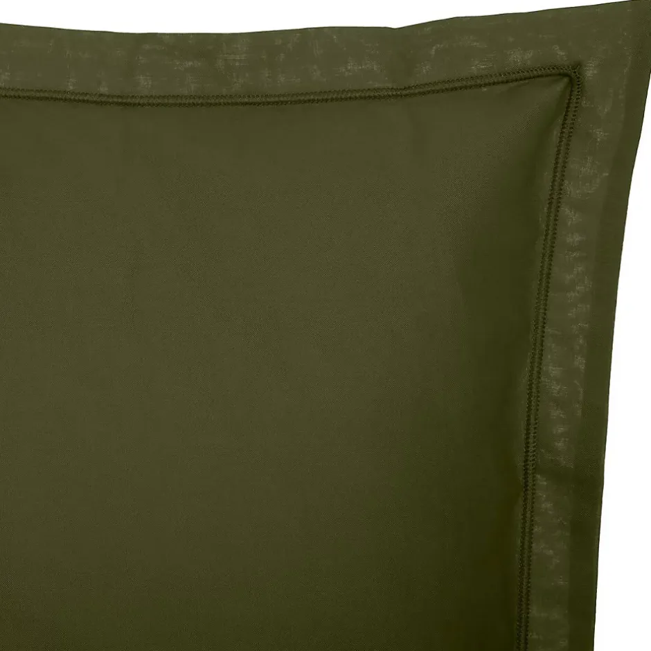Atmosphera Créateur D'Intérieur Taie d'oreiller Carina coton 63x63cm vert kaki - Atmosphera Hot