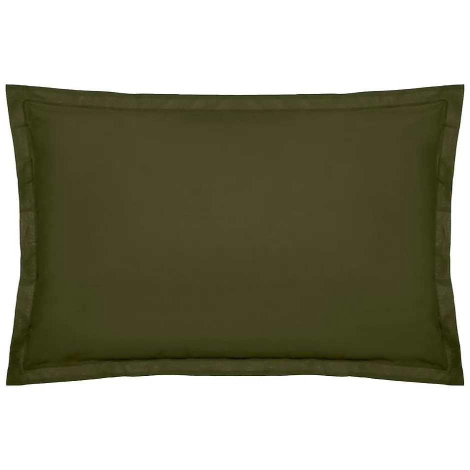 Atmosphera Créateur D'Intérieur Taie d'oreiller Carina coton 50x70cm vert kaki - Atmosphera Discount