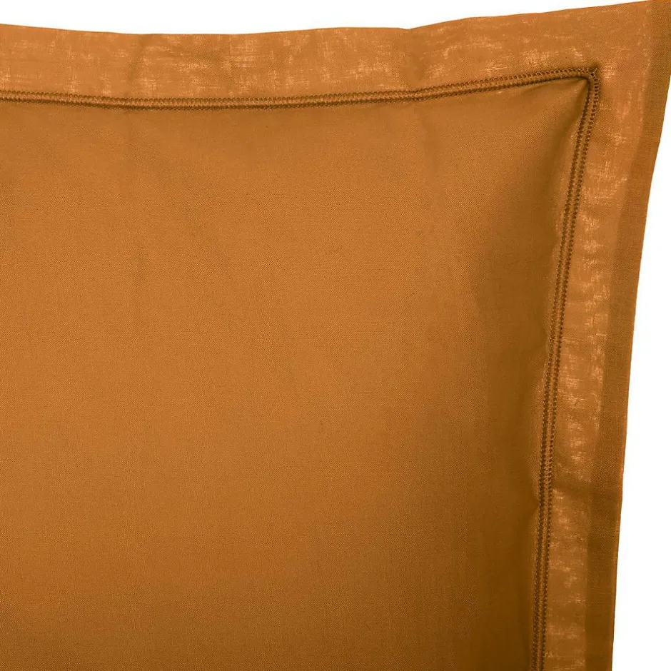 Atmosphera Créateur D'Intérieur Taie d'oreiller Carina coton 50x70cm jaune cumin - Atmosphera Outlet