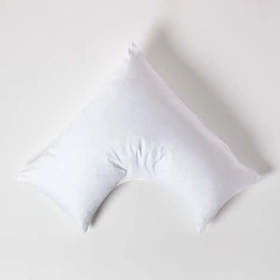 Homescapes Taie d'oreiller cervical blanc en coton égyptien bio 400 fils -