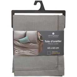 Atmosphera Créateur D'Intérieur Taie d'oreiller en coton - gris 63x63 cm - Atmosphera