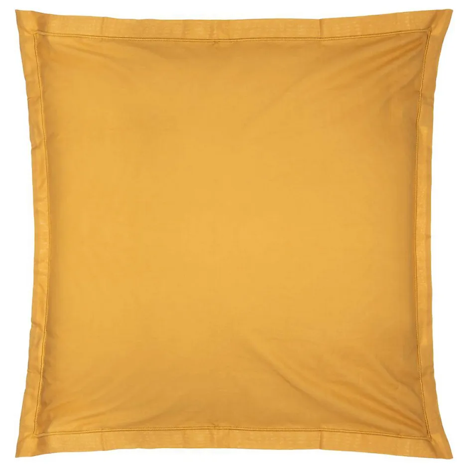 Atmosphera Créateur D'Intérieur Taie d'oreiller en coton - jaune moutarde 63x63 cm - Atmosphera