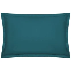 Atmosphera Créateur D'Intérieur Taie d'oreiller en coton - bleu canard 50x70 cm - Atmosphera