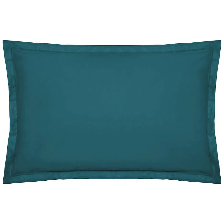 Atmosphera Créateur D'Intérieur Taie d'oreiller en coton - bleu canard 50x70 cm - Atmosphera
