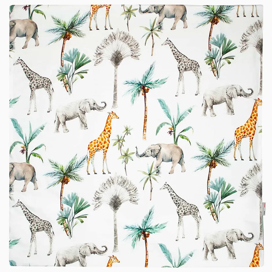 Sevira Kids Taie d'oreiller en coton réversible Safari