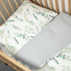 Sevira Kids Taie d'oreiller en coton réversible Eucalyptus New