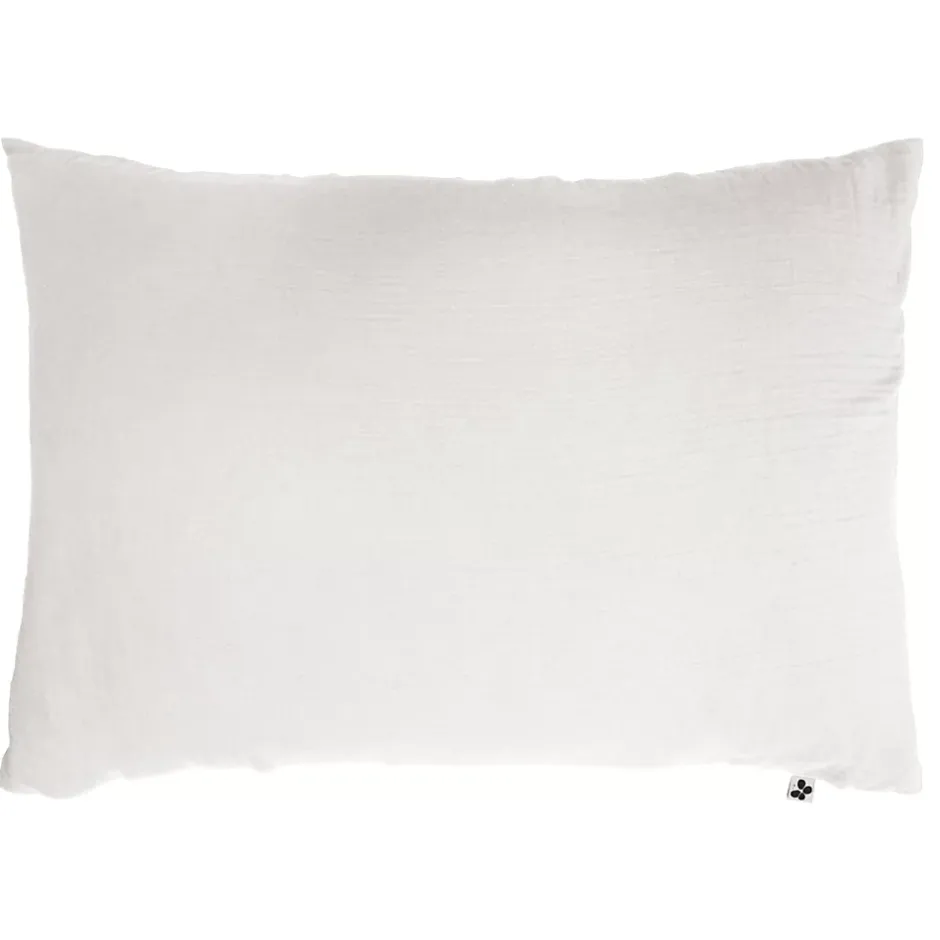 L'Effet Papillon Taie d'oreiller en double gaze de coton 50 x 70 cm Blanc