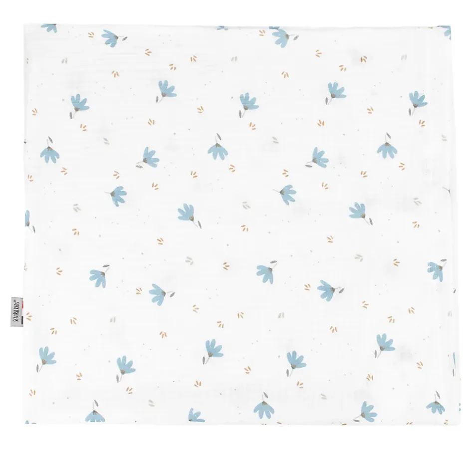 Sevira Kids Taie d'oreiller en gaze de coton Bleuet