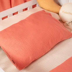 Sevira Kids Taie d'oreiller en gaze de coton Jeanne