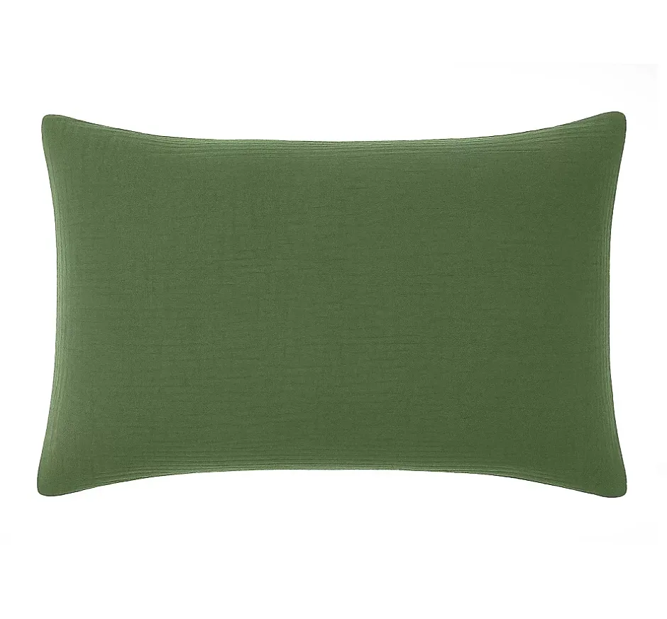 Eden Taie d'39oreiller en gaze de coton lave 50 x 70 cm Douce vert New