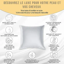 Inphysio Taie d'oreiller en pure soie de mûrier 50x70 - Online