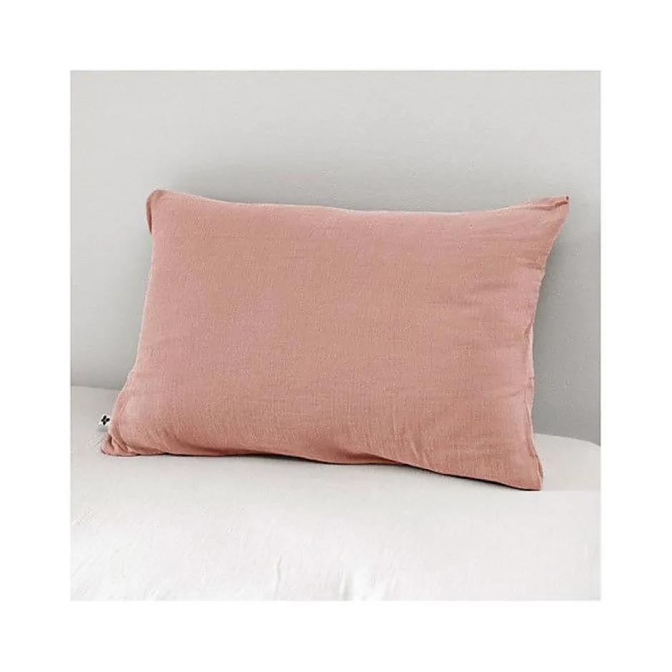 L'Effet Papillon Taie d'oreiller "Gaïa" 60 x 60 cm & 50 x 70 cm "Gaze de Coton" - Gaïa Rose Pêche - 50 x 70 cm Online