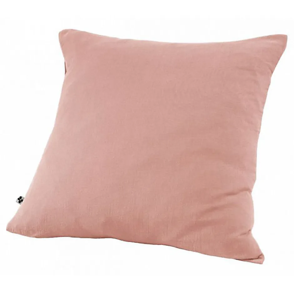 L'Effet Papillon Taie d'oreiller "Gaïa" 60 x 60 cm & 50 x 70 cm "Gaze de Coton" - Gaïa Rose Pêche - 60 x 60 cm