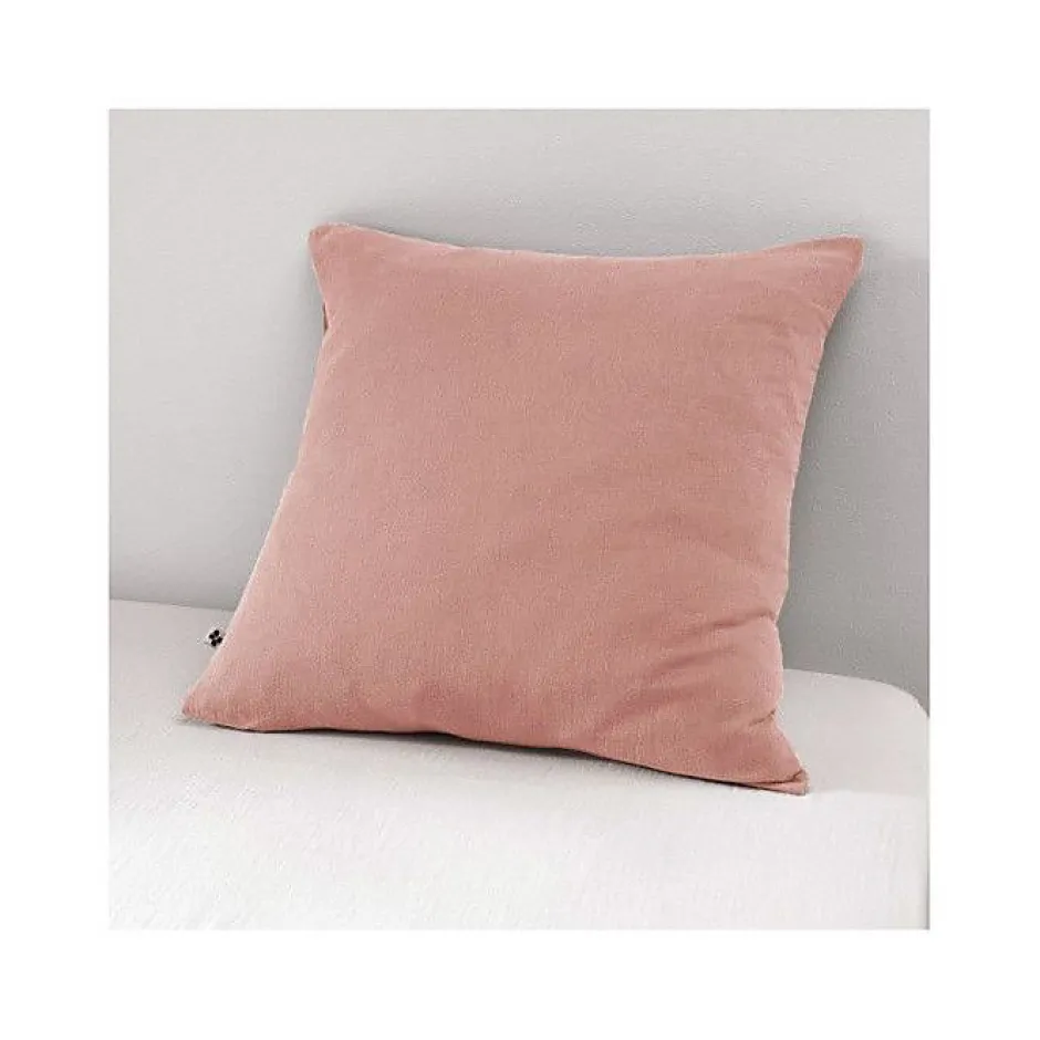 L'Effet Papillon Taie d'oreiller "Gaïa" 60 x 60 cm & 50 x 70 cm "Gaze de Coton" - Gaïa Rose Pêche - 60 x 60 cm