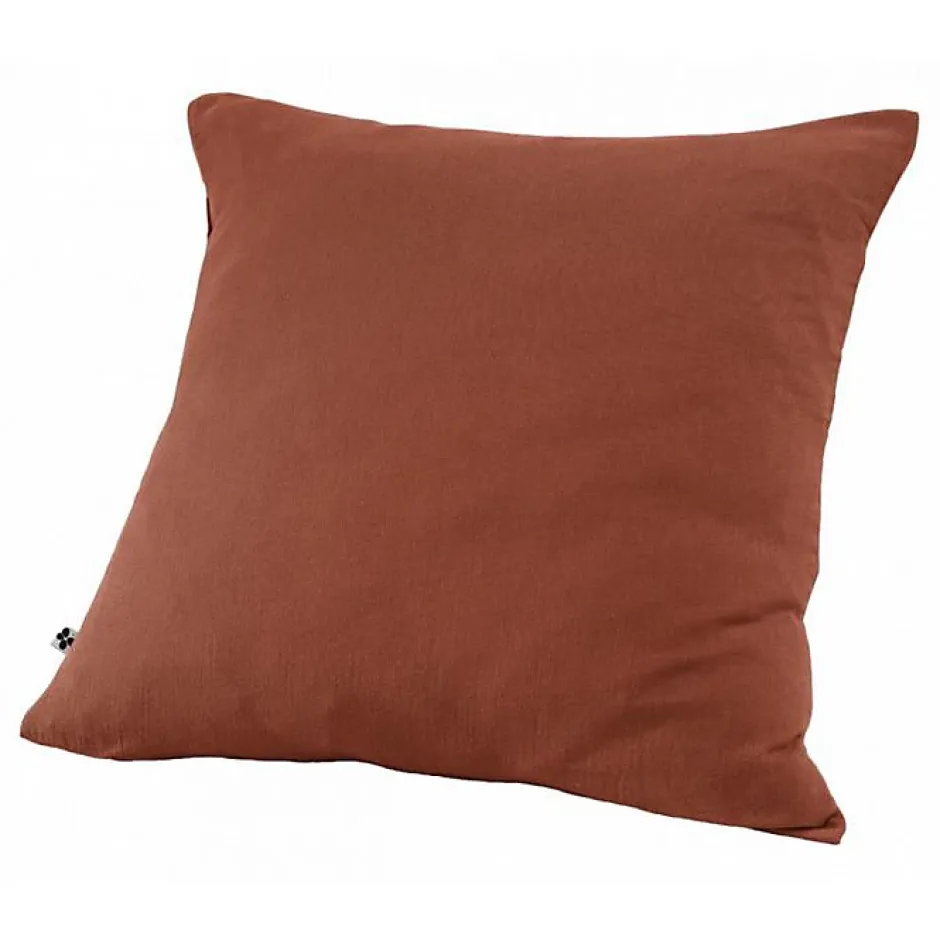 L'Effet Papillon Taie d'oreiller "Gaïa" 60 x 60 cm & 50 x 70 cm "Gaze de Coton" - Gaïa Terracotta - 60 x 60 cm Clearance