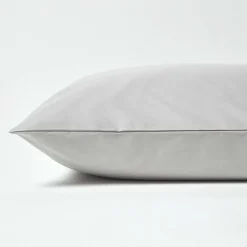 Homescapes Taie d'oreiller gris acier 100% coton égyptien 200 fils, 40x80 cm - Best