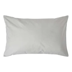 Homescapes Taie d'oreiller gris acier 100% coton égyptien 200 fils, 50x75 cm - Best
