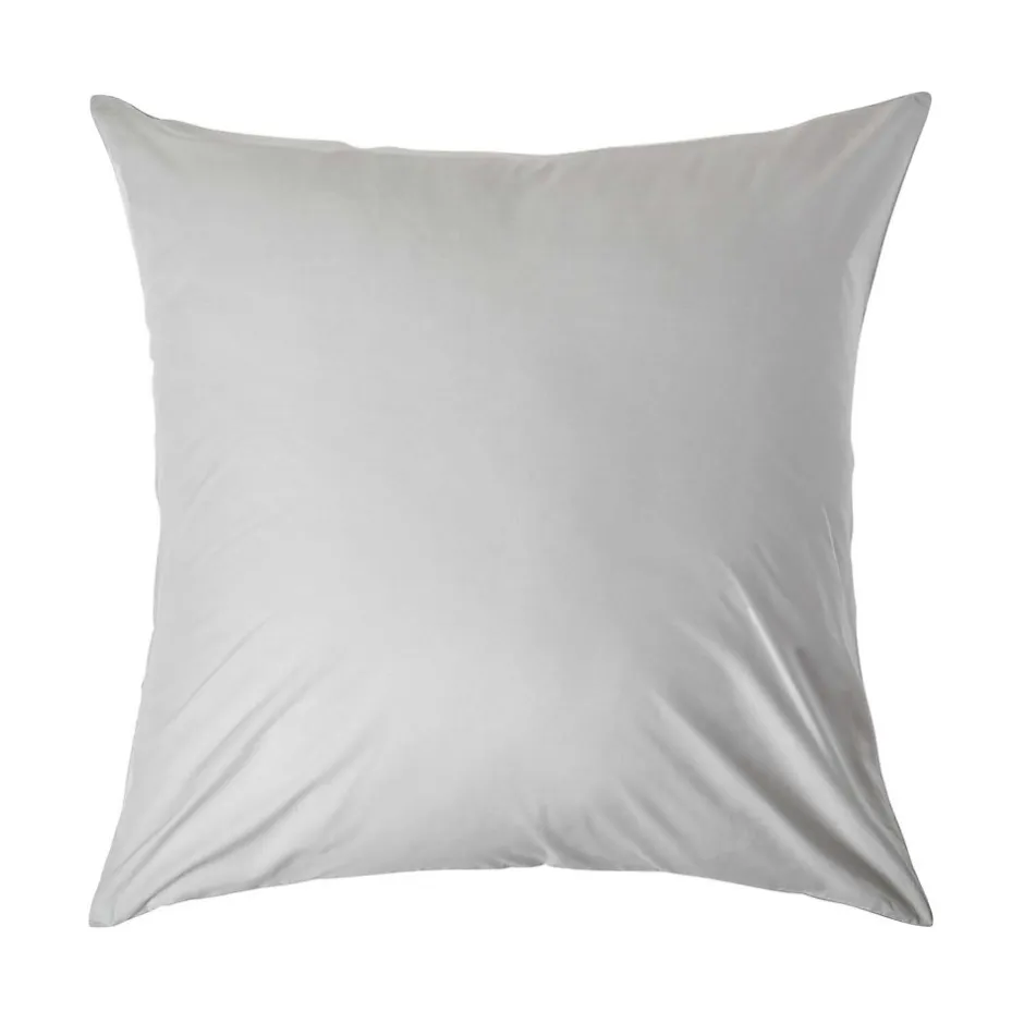 Homescapes Taie d'oreiller gris acier 100% coton égyptien 200 fils, 60x60 cm -