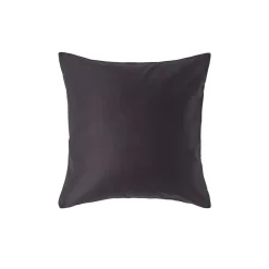 Homescapes Taie d'oreiller gris foncé en satin de coton égyptien 1000 fils, 40x40 cm -