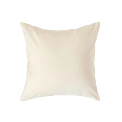 Homescapes Taie d'oreiller ivoire 100% coton égyptien 200 fils, 40x40 cm -