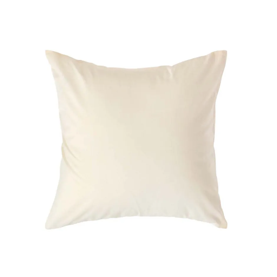 Homescapes Taie d'oreiller ivoire 100% coton égyptien 200 fils, 40x40 cm -