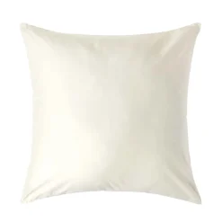 Homescapes Taie d'oreiller ivoire en satin de coton égyptien 1000 fils, 80x80 cm - Discount